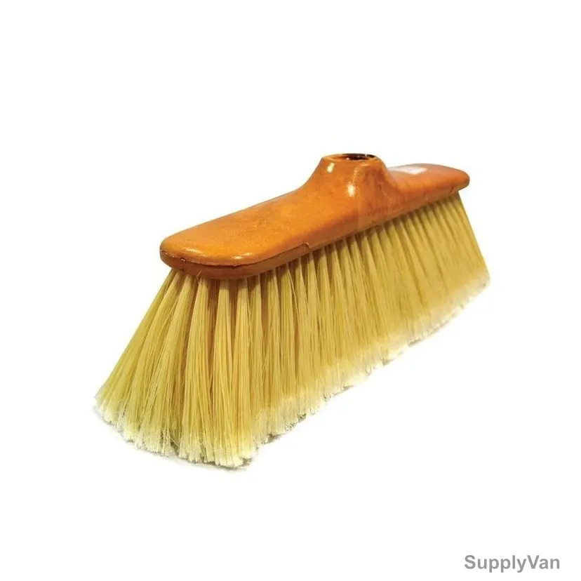 Akc Soft Brush With 130CM Metallic Handle, SB48+BH05Y, 5CM Height x 28CM Width, Brown/Yellow — image 1