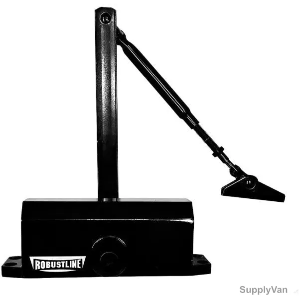 Robustline Automatic Adjustable Door Closer, 45 to 60 Weight Capacity, Black