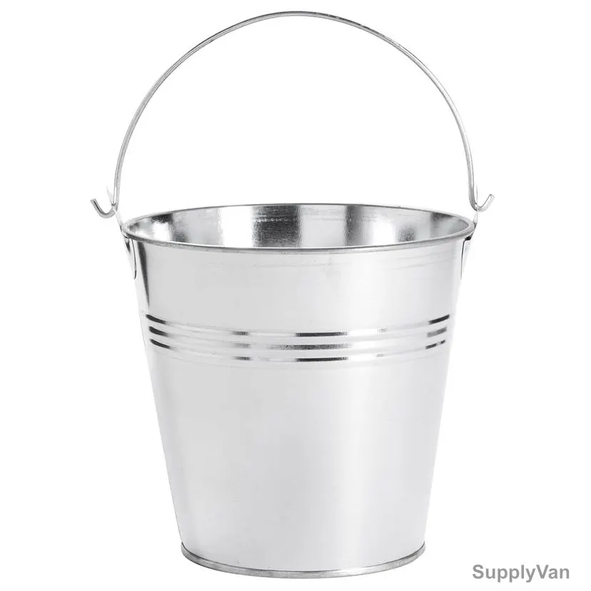 Bucket, Metal, 5 Ltrs Capacity, Silver