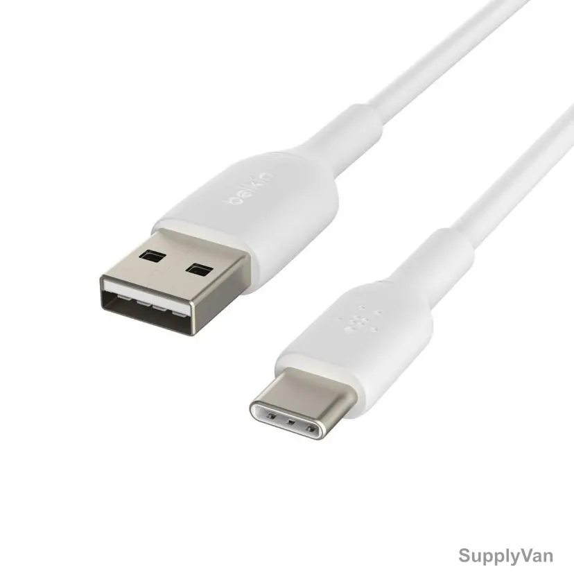 Belkin Boost Charge USB-A to USB-C Cable, CAB001BT1MWH, 1 Mtrs, White — image 1