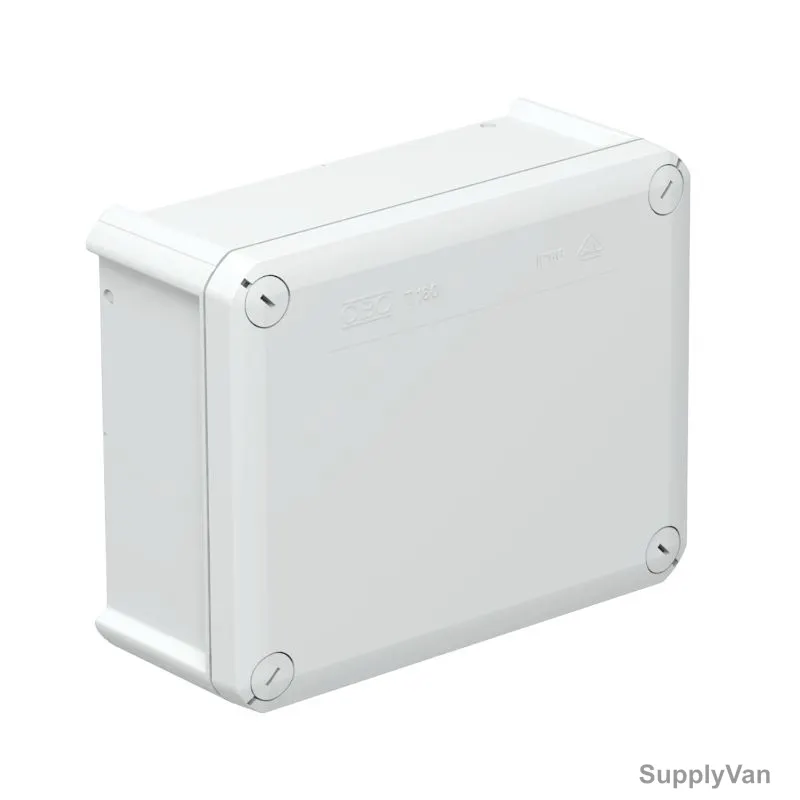OBO Junction Box, OBO2007271, T1600E, Polypropylene, IP66, Light Grey