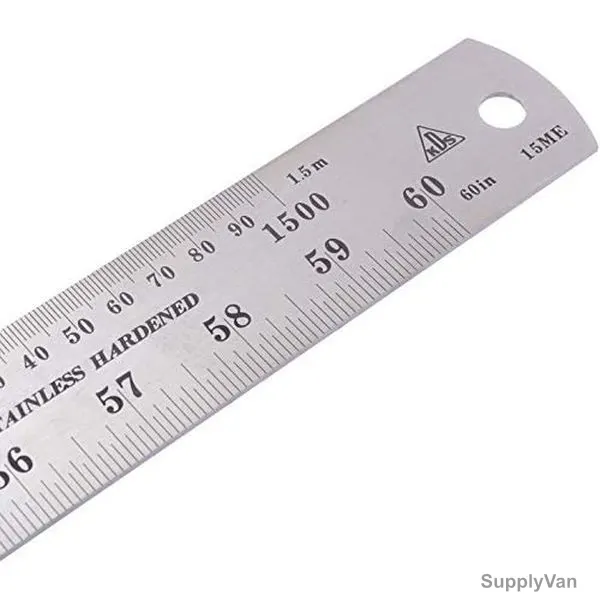 Kds Straight Ruler, SS-15ME, Stainless Steel, 1500MM — image 1