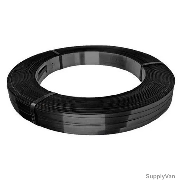 Musu Tang Steel Strapping, MTS02, 5/8 Inch, Black, 3.75 Kg/Roll