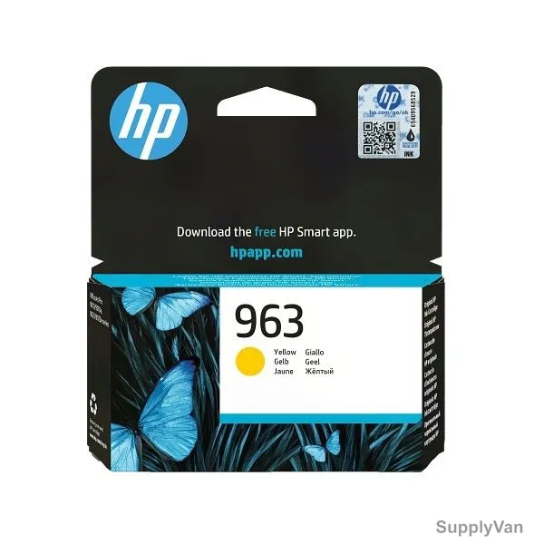 HP Original Ink Cartridge, 3JA25AE, 963, Yellow