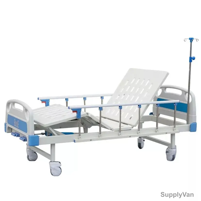 Two Function Manual Hospital Bed With Mattress, DW-MB02, ABS, 500MM Height x 950MM Width x 2150MM Length