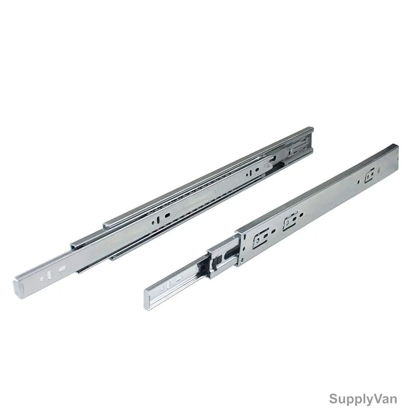 Full Extension Soft Closing Drawer Slide, 24 Inch, Metal, Silver
