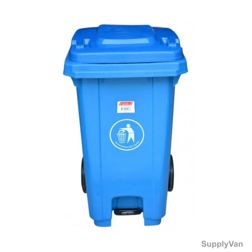Brooks Waste Bin With Pedal, BKS-PDL-089, 120 Ltrs, Blue