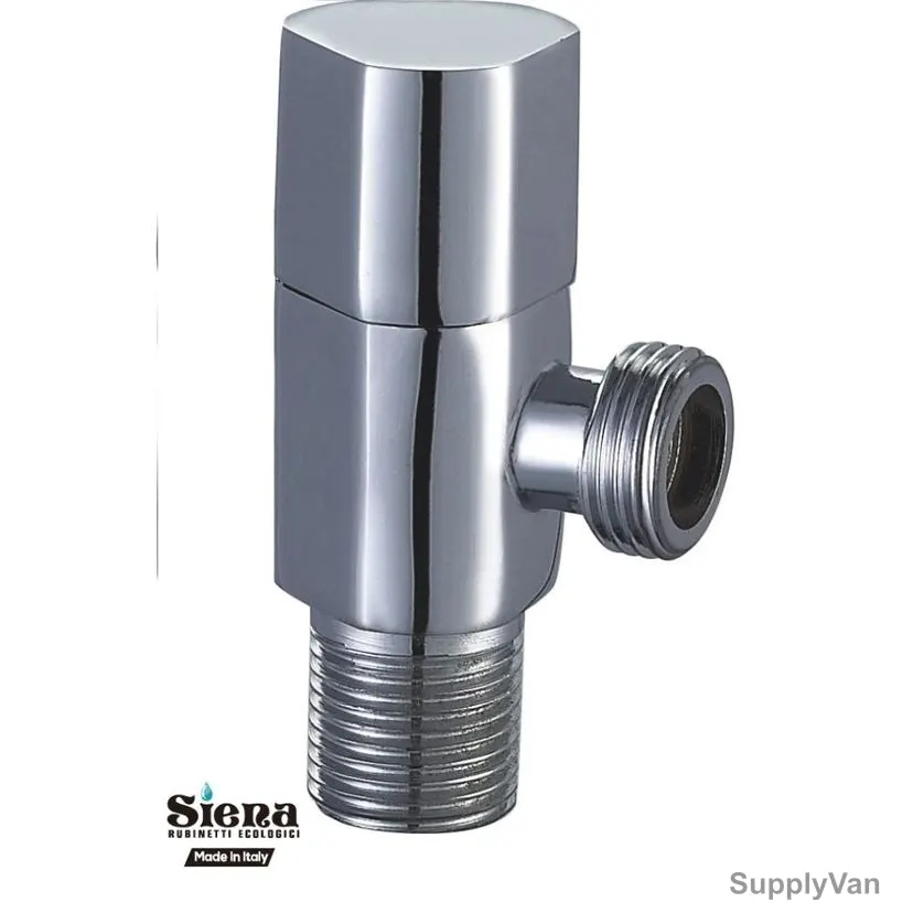Siena Angle Valve, 60-61-101, B213, Brass, Matte Finish, Silver — image 1