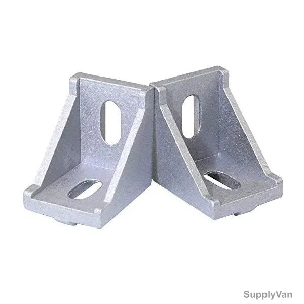 Extrusion 90 Degree Corner Bracket, 45 Series, 2 Hole, Aluminium, 45 x 45MM, PK2