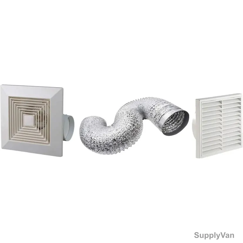 Ceiling Mounted Exhaust Fan, CBPT-8-ALD1004-FS6-4-UTH, 20W, 8 Inch Dia, White — image 1