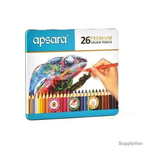 Apsara Colour Pencil, APS101256005, Round, 26 Colours