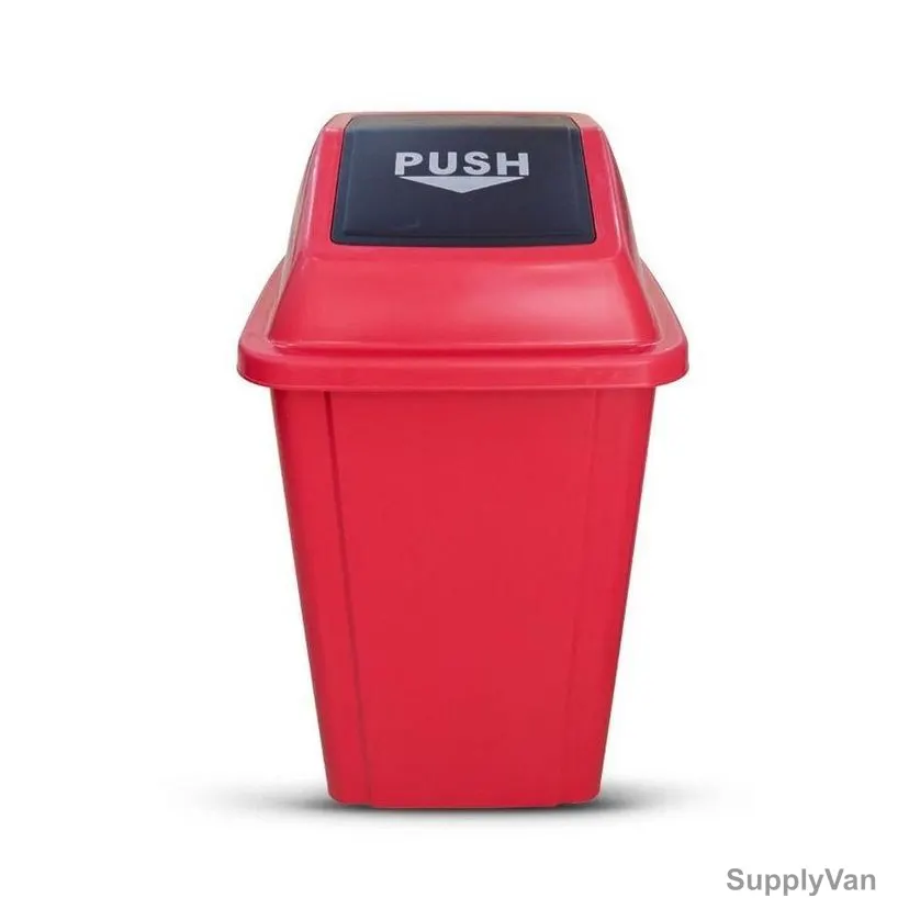 Akc Quadrate Garbage Bin, GC14R-60, Plastic, 60 Ltrs, Red