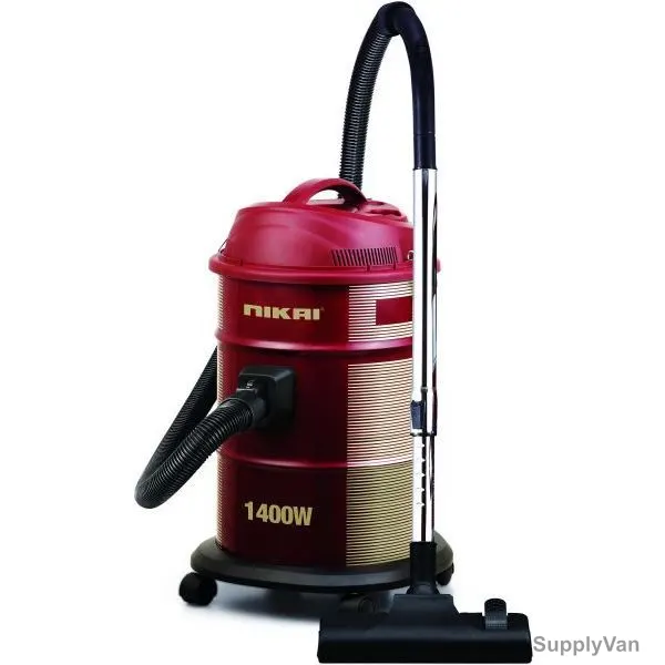 Nikai Canister Vacuum Cleaner, NVC211T, 1400W, 17 Ltrs, Black/Red