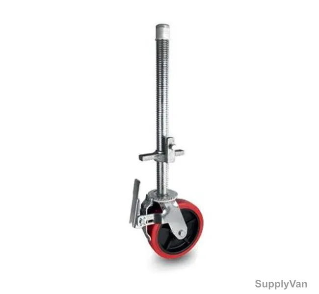 Scaffolding Wheel With Threaded Rod, 087500, Heavy Duty, 20CM, 350Kg
