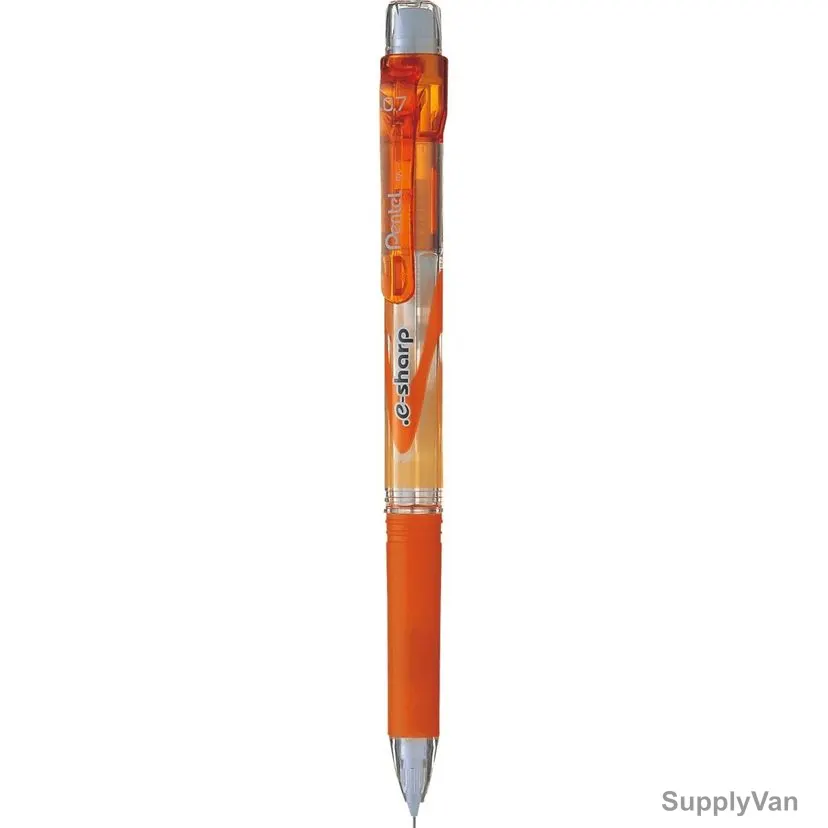 Pentel Mechanical Pencil, PE-AZ127R-F, E-Sharp, 0.7MM, Orange, 12 Pcs/Pack