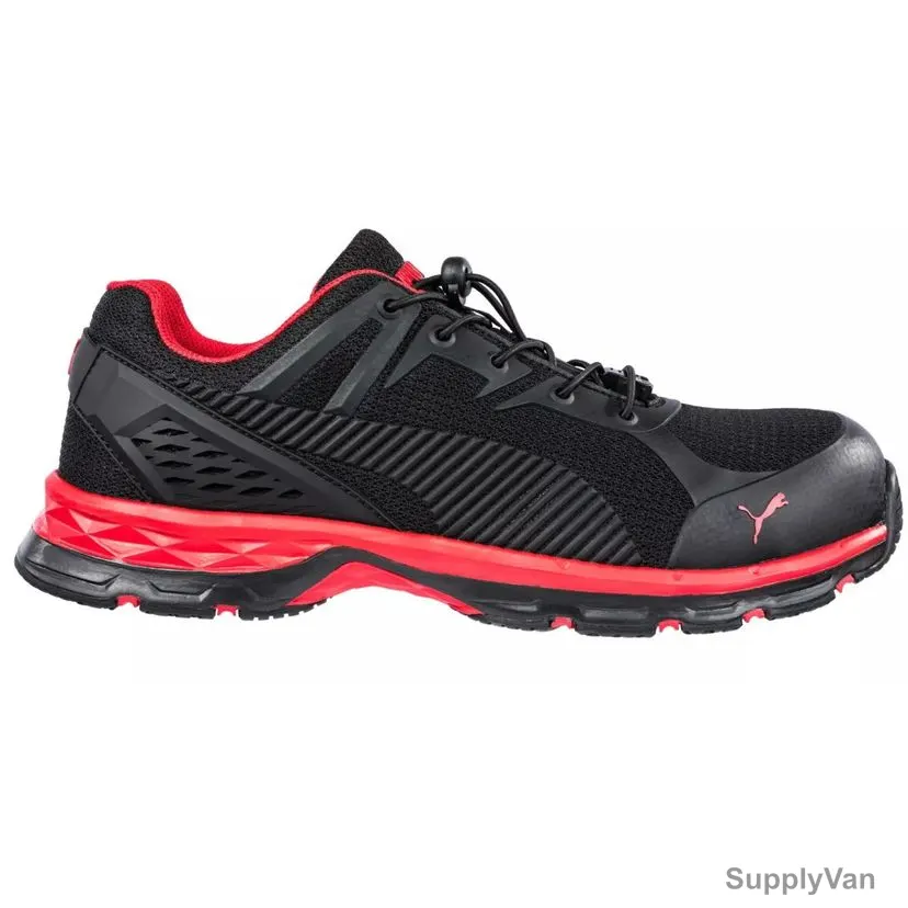Puma Fuse Motion 2.0 Low Ankle Safety Shoes, 643890, S1P-ESD-HRO-SRC, Size43, Red/Black