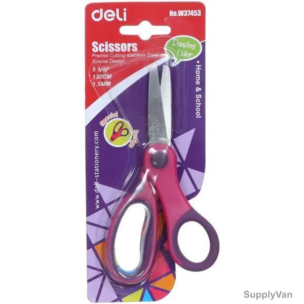 Deli Scissor, E37453, 130MM, Magenta/Purple