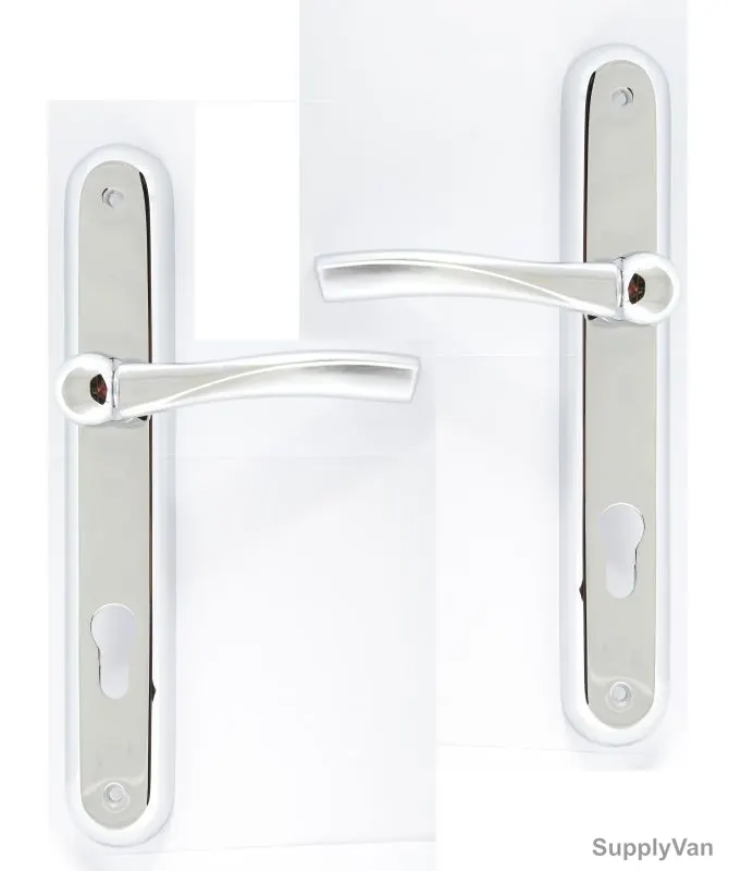 CAL Lever Handle Chrome with lock, SAF-13, Brass Material, Silver Colour