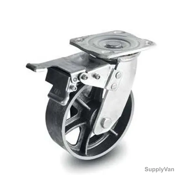 NSF Germany Brake Plate Caster, 103100TL, Heavy Duty, 10CM, 300KG