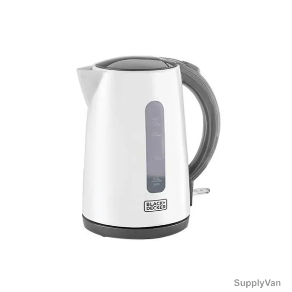 Black and Decker Electric Kettle, JC70-B5, Plastic, 2200W, 1.7L, Grey and White