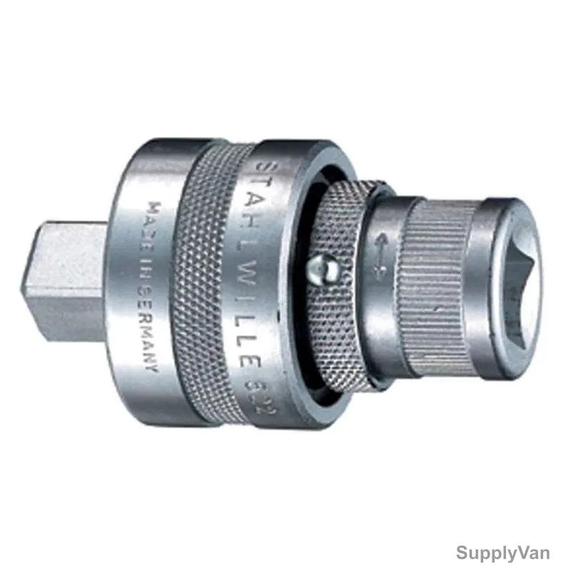 Stahlwille Ratchet Adapter, 13140000, Alloy Steel, 67.5MM Length x 40MM Dia, 1/2 Inch Drive Size