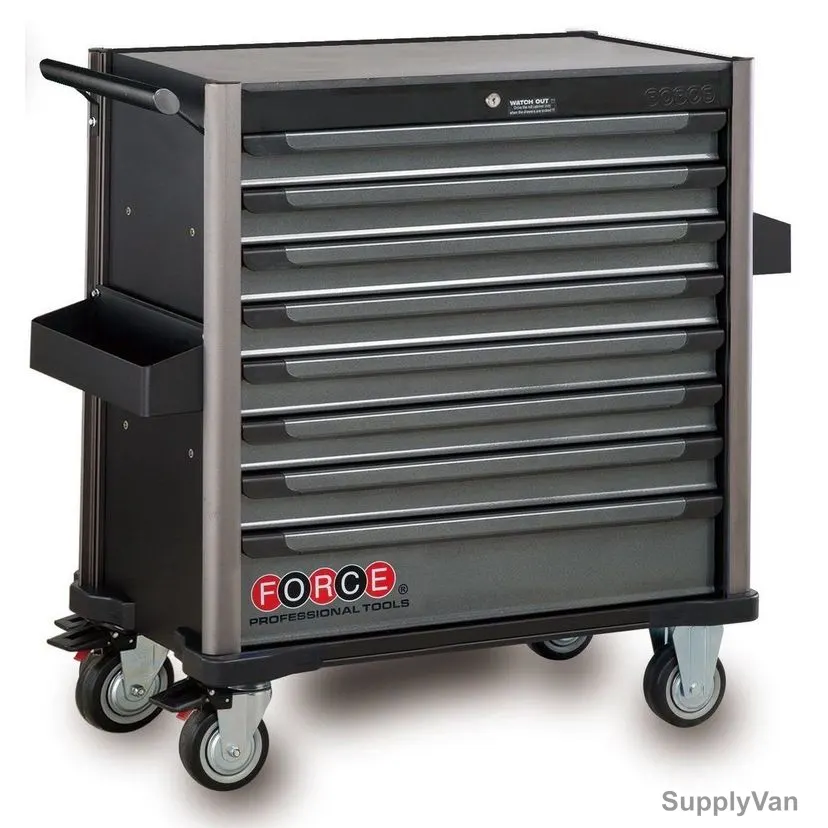 Force Jumbo Trolley with Tools, 10318-552, 8 Drawers, 552 Pcs