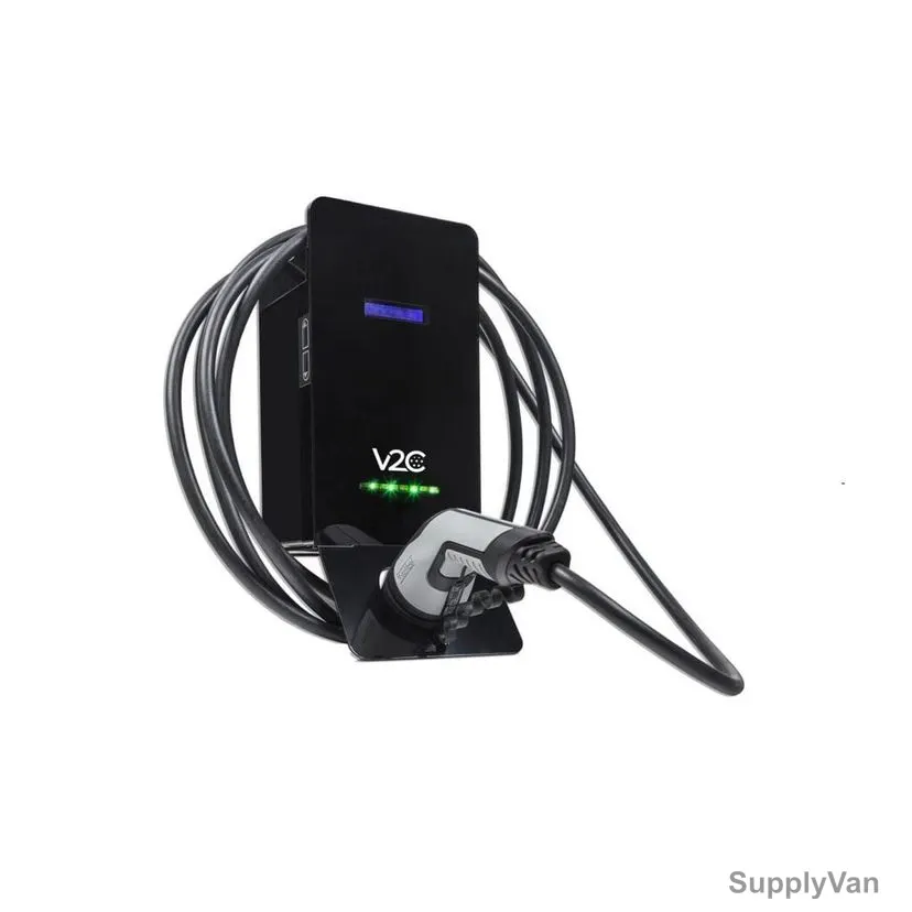V2C Dark Semi-Fast Electric Vehicle Charger, 22kW, 230-400VAC, 32A, IP54 — image 1