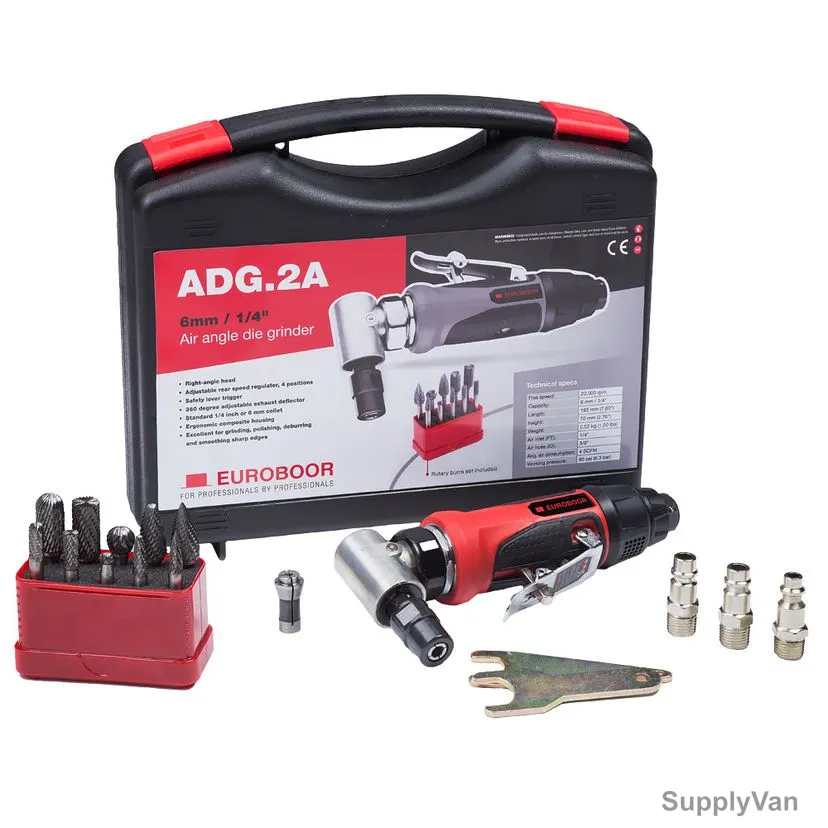 Euroboor Air Die Grinder, ADG-2A, 20000 RPM, 6MM, Red — image 1
