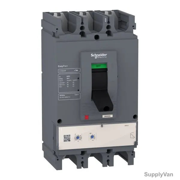 Schneider Electric EasyPact CVS630F ETS 2.3 Circuit Breaker, LV563505, 3 Pole, 415VAC, 36kA