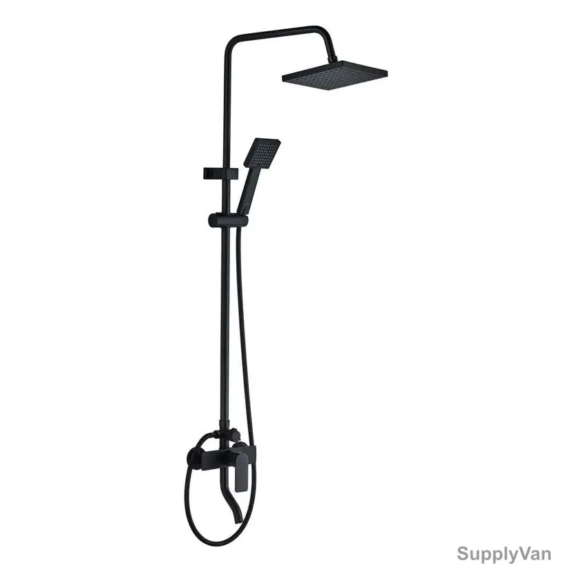 Milano Rain Shower System, Lemo, Brass, Matt Black Finish — image 1