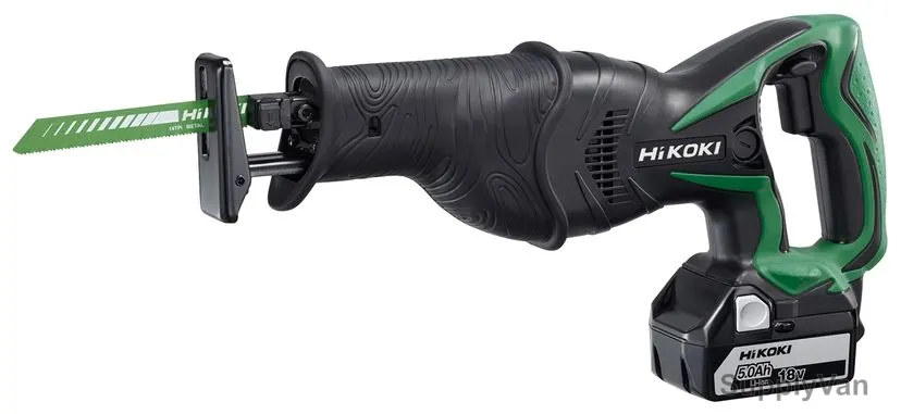 Hikoki Cordless Reciprocating Saw, CR18DSL, 10.8V, 0-2100 RPM, Lithium-Ion