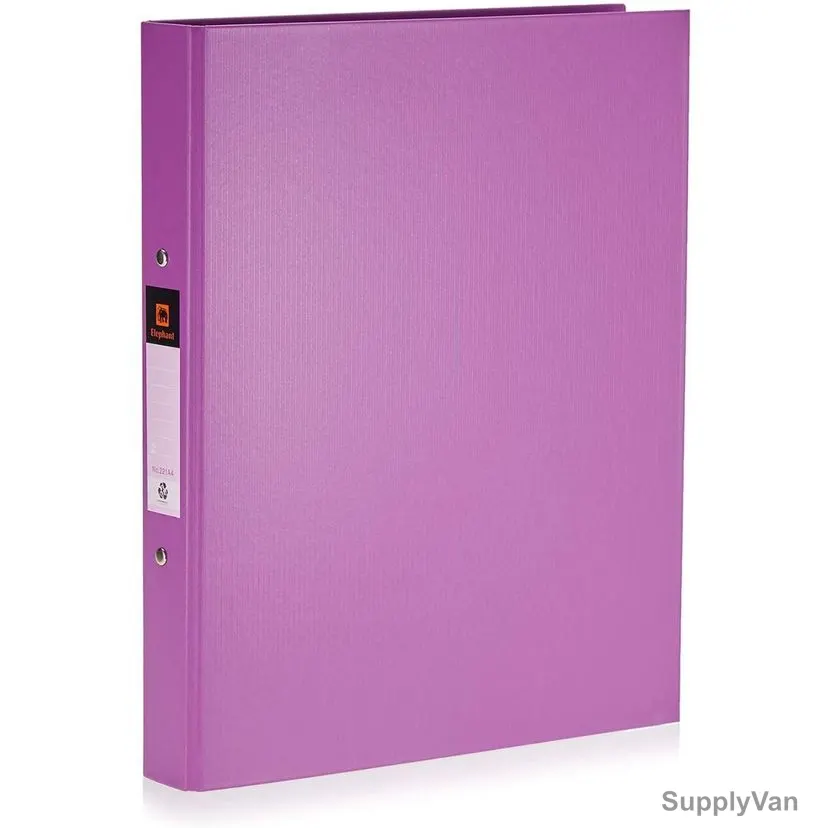 Elephant 2 Ring Binder, 221P, O Ring, Pink