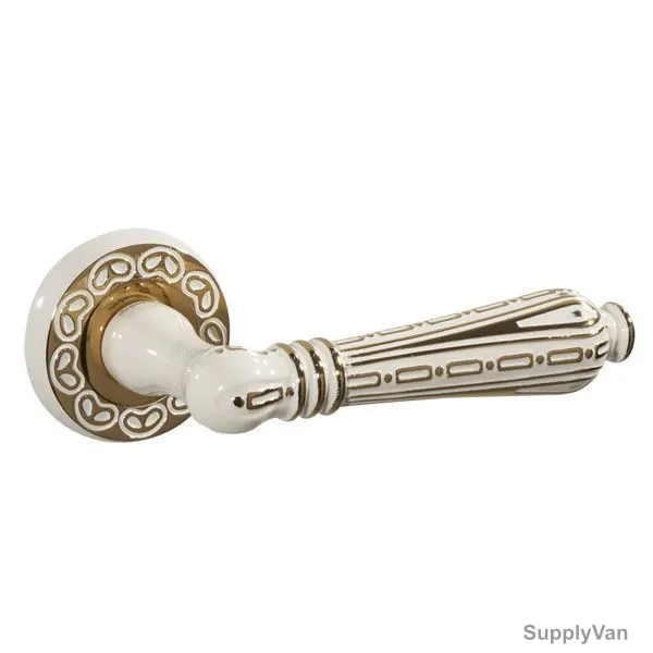 Doganlar Door Handle, Majesty, Zinc, Cream and Gold