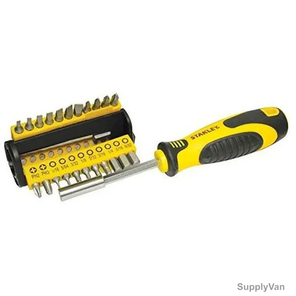 Stanley Screwdriver Set, 70-885, Black and Yellow, 35PCS