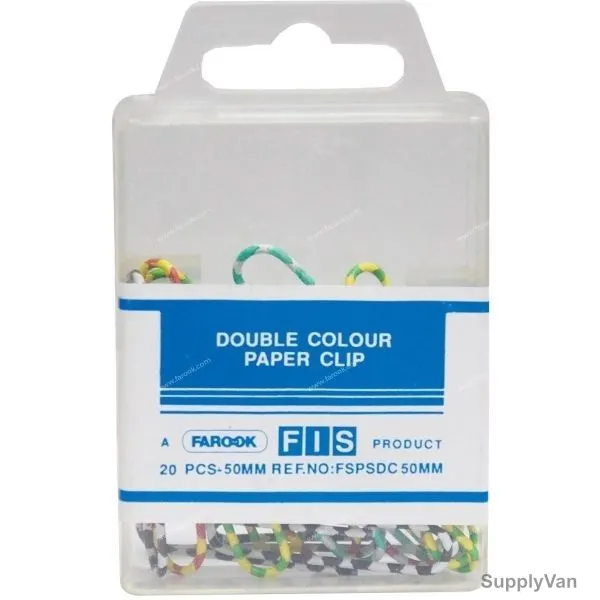FIS Paper Clip, FSPSDC50MM, 50MM, Multicolor, PK20