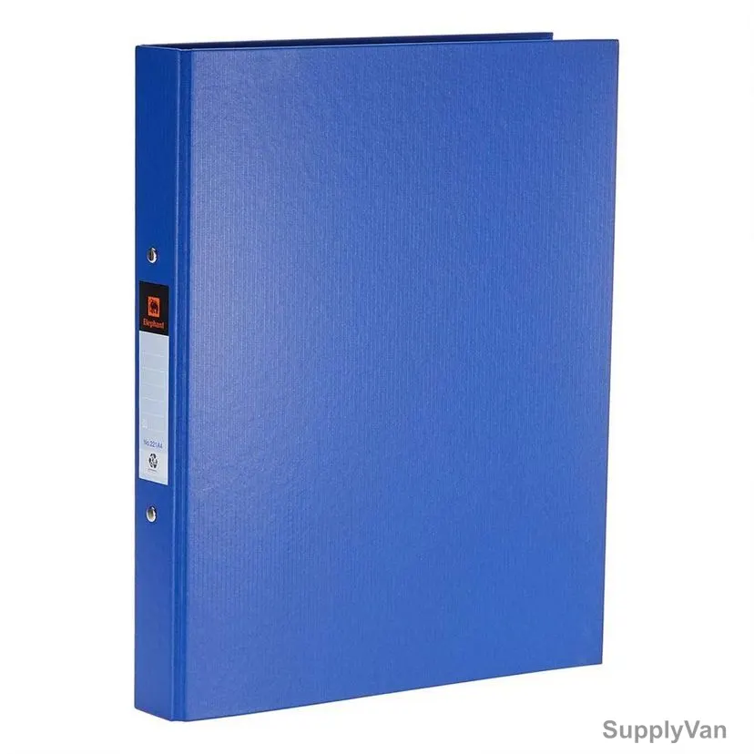 Elephant 2 Ring Binder, 221BL, O Ring, Blue, 12 Pcs/Pack