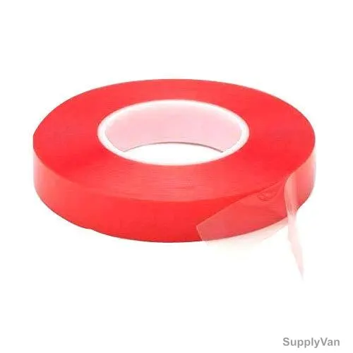 Double Sided Tape, 25MM x 50 Mtrs, Red, 48 Pcs/Pack
