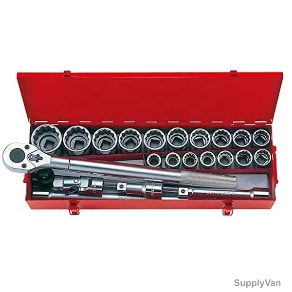 Kingtony Socket Wrench Set, 6023SR, 3/4 Inch Drive, 23 Pcs/Set