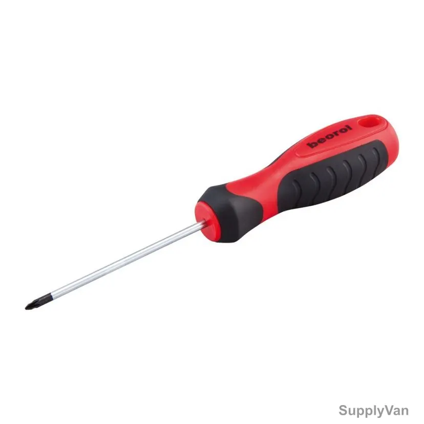 Beorol Screwdriver, OPZ0X75, Pozidrive, PZ0 Tip Size x 75MM Length