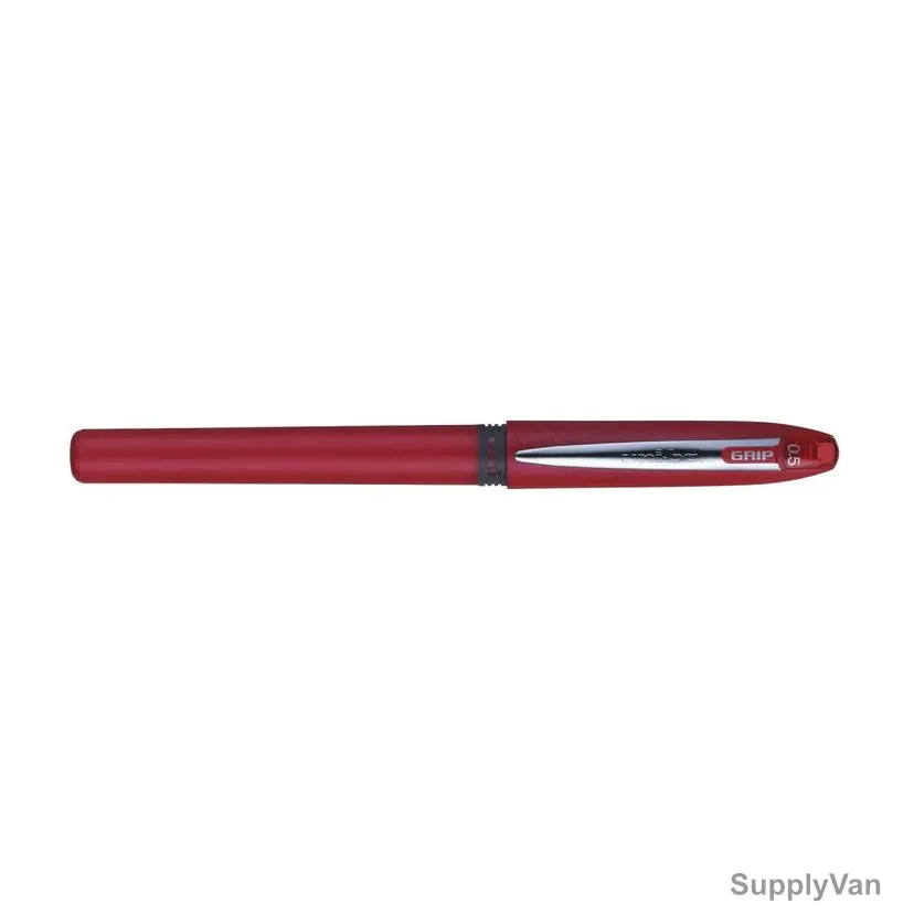 Uni-Ball Liquid Ink Ball Point Pen, UB245-01RD, Grip Micro, 0.5MM Tip, Red