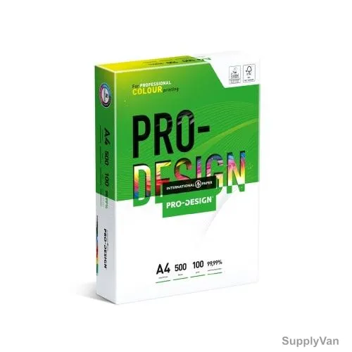 Pro-Design Copy Paper, A4, 100 GSM, 500 Sheets, White, 5 Reem/Box