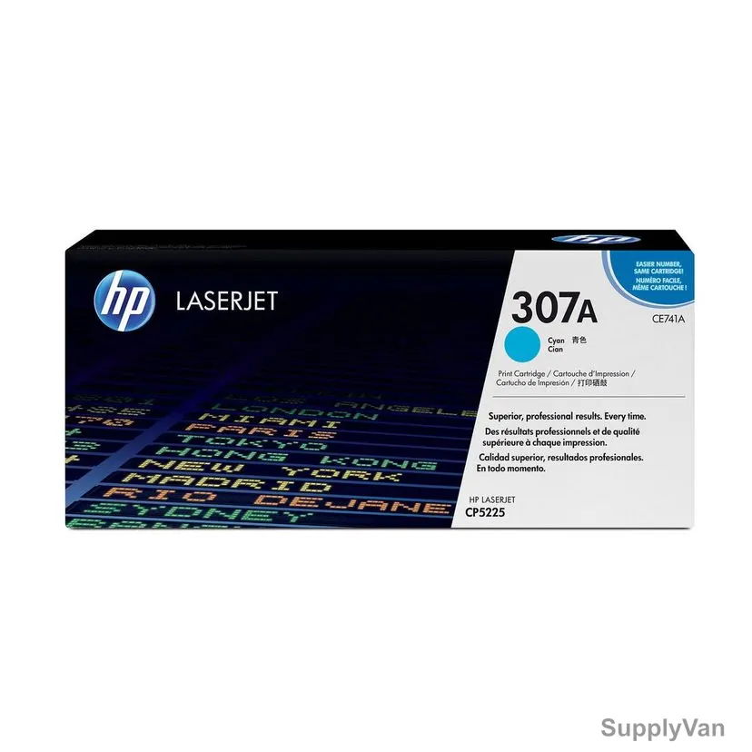 HP Original LaserJet Toner Cartridge, CE741A, 307A, Cyan — image 1
