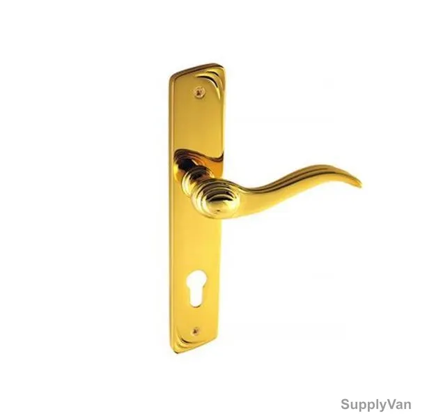 Doganlar Door Handle, Imza, Brass, Gold Plated