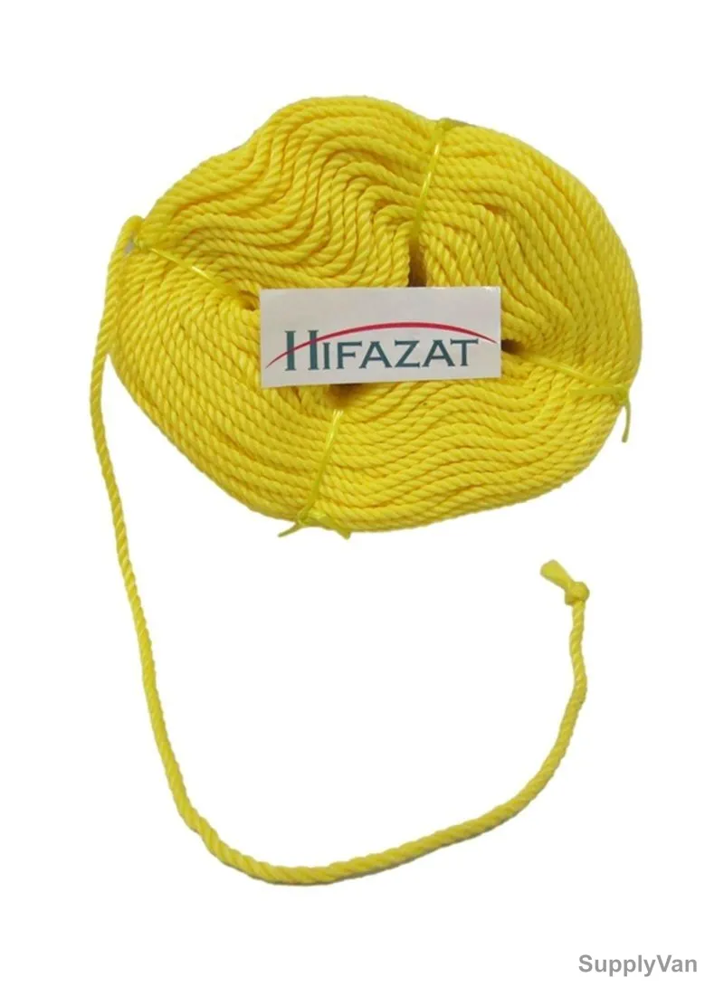 Hifazat Rope, SH-MR-YLW3100, Polypropylene, 3MM x 91.44 Mtrs, Yellow