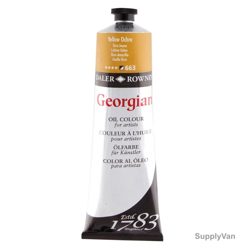 Daler Rowney Georgian Oil Color, 111225663, 663 Yellow Ochre, 225ML — image 1