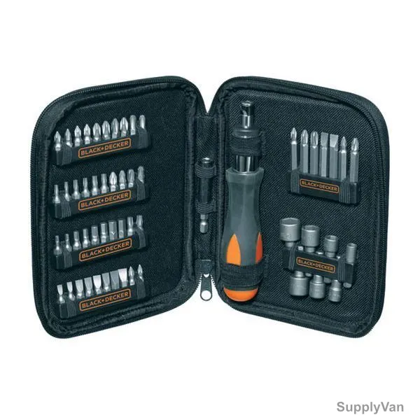 Black And Decker Ratchet Scewdriver Set, A7104-XJ, 56PCS