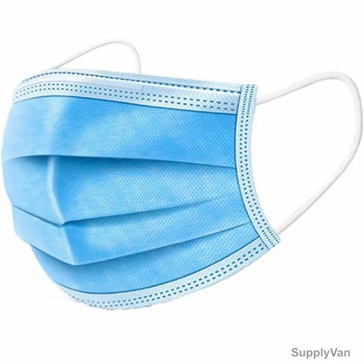 Apex Disposable Face Mask, 3 Layer, Blue, 50 Pcs/Pack