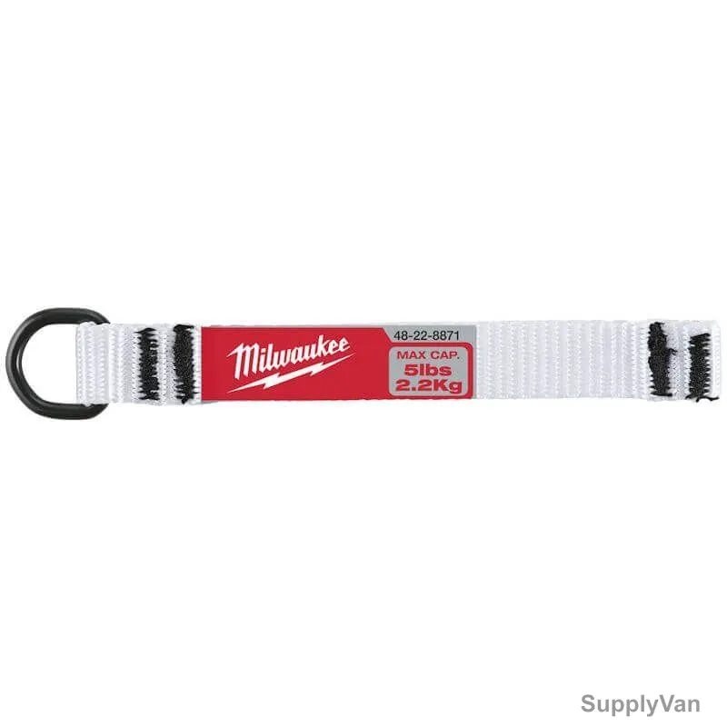 Milwaukee D-Ring Web Lanyard Attachment, 4932471431, 128MM, 2.2 Kg Weight Capacity, 5 Pcs/Pack — image 1