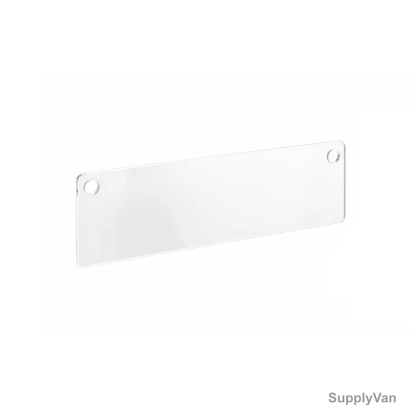 Label Holder, Acrylic, 5MM Thk, 3CM Width x 11.5CM Length, White