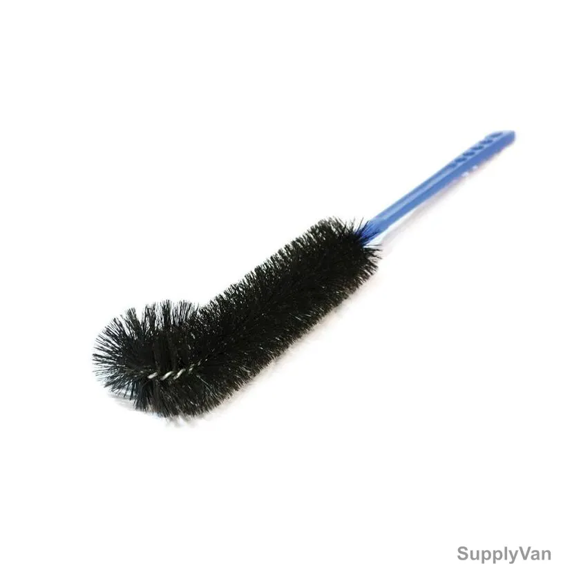 Akc Curved Bottle Cleaning Brush, BB02, Plastic, 35CM Length, Blue/Black